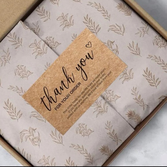 NWT 2x3.5” Thank You For Your Order Rustic Cards - Picture 4 of 4